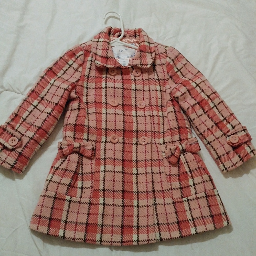 Pink Plaid Coat